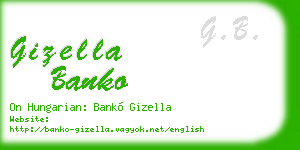 gizella banko business card
